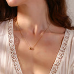 Sparkling Zircon Initial Necklace – Waterproof 18K Gold Plated Necklace | Ezra Gems