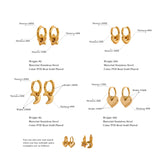 Star Moon Heart Huggie Hoop Earrings