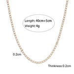 AAA Zircon Tennis Jewelry – Waterproof 18K Gold Plated Necklace and Bracelet | Ezra Gems