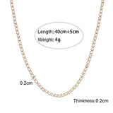 AAA Zircon Tennis Jewelry – Waterproof 18K Gold Plated Necklace and Bracelet | Ezra Gems