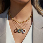 Vintage Resin Heart Pendant Necklace – Waterproof 18K Gold Plated Necklace | Ezra Gems