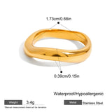 Wave Curve Zirconia Stacking Ring