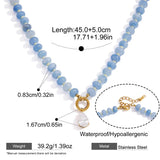 Natural Stone Bead Pendant Necklace