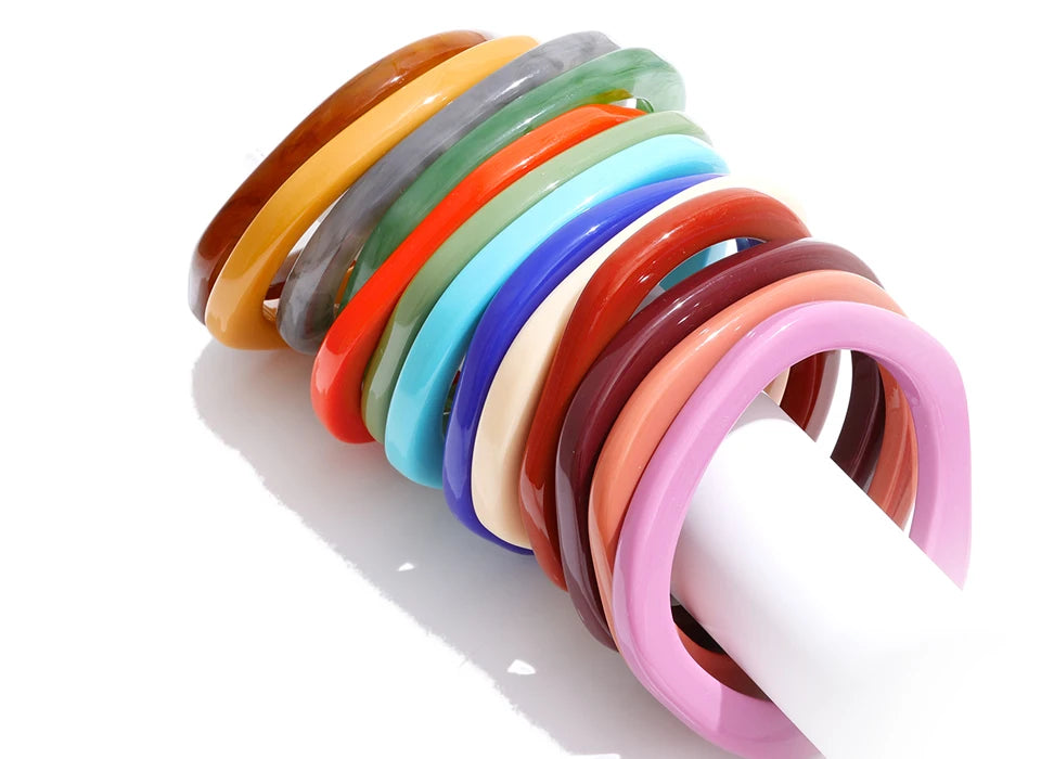 Candy Resin Y2K Bangle Bracelet – Waterproof 18K Gold Plated Bracelet | Ezra Gems