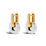 Patchwork U Shape Drop Earrings – Waterproof 18K Gold Plated Earrings | Ezra Gems