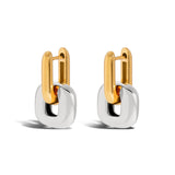 Patchwork U Shape Drop Earrings – Waterproof 18K Gold Plated Earrings | Ezra Gems