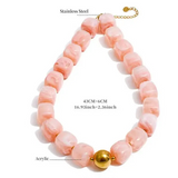 Acrylic Square Beads Chain Necklace