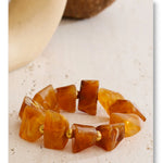 Amber Resin Geometric Bead Chain Bracelet – Waterproof 18K Gold Plated Bracelet | Ezra Gems
