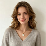 Mother of Pearl Initial Necklace – Waterproof 18K Gold Plated Necklace | Ezra Gems
