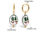 Dainty Ceramic Hoop Earrings - Karrie - Earrings