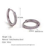 Rounded Edges Cubic Zirconia Hoop Earrings – Waterproof 18K Gold Plated Earrings | Ezra Gems