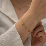 Pink Stone Pendant Necklace and Bracelet Set