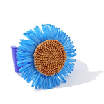 Sunflower Resin Cuff Bangle Bracelet – Waterproof 18K Gold Plated Bracelet | Ezra Gems