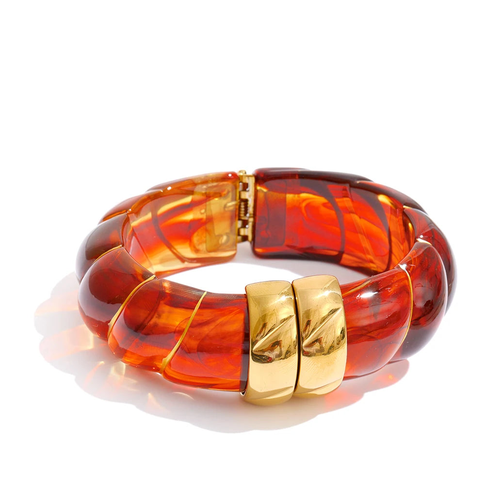 Resin Wide Statement Bangle