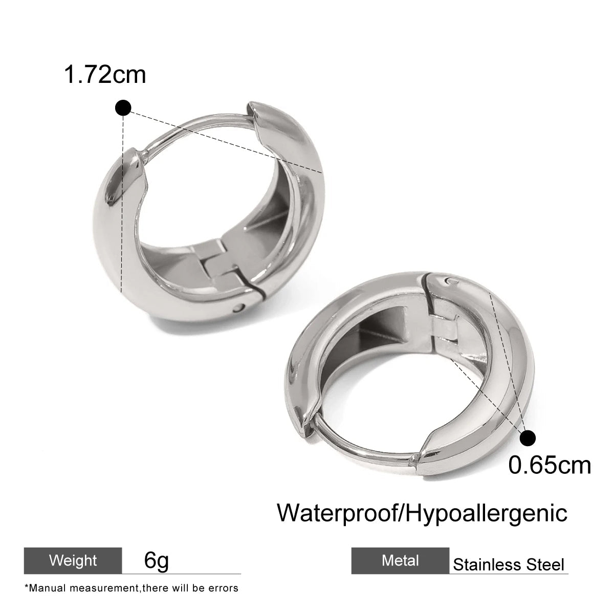 Glossy Mini Huggie Hoop Earrings – Waterproof 18K Gold Plated Earrings | Ezra Gems
