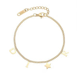 Letter Star Pendant Bracelet