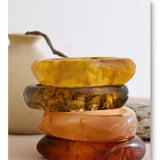 Thick Resin Cuff Bangle Bracelet