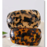 Leopard Print Resin Cuff Bracelet – Waterproof 18K Gold Plated Bracelet | Ezra Gems