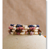 Stone & Pearl Resin Bead Bracelet