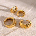 Glossy Mini Huggie Hoop Earrings – Waterproof 18K Gold Plated Earrings | Ezra Gems