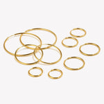 Minimalist Round Loop Hoop Earrings – Waterproof 18K Gold Plated Earring | Ezra Gems