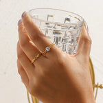 Braided Twist Thin Stacking Ring – Waterproof 18K Gold Plated Ring | Ezra Gems