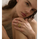 Geometric Cast Adjustable Ring