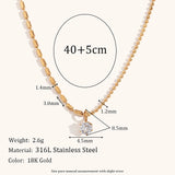 Asymmetric Bead Zircon Pendant Necklace – Waterproof 18K Gold Plated Necklace | Ezra Gems