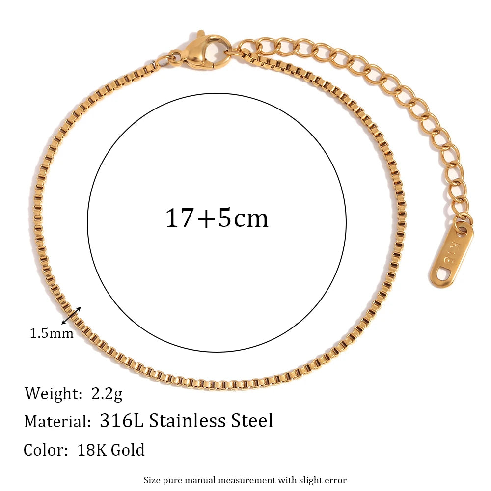 Classic Chain Link Bracelet – Waterproof 18K Gold Plated Bracelet | Ezra Gems