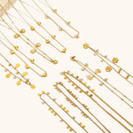 Zircon Butterfly Flower Pendant Necklace – Waterproof 18K Gold Plated Necklace | Ezra Gems