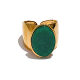 Stone Wide Band Ring