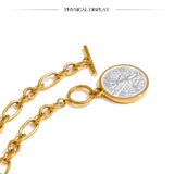 Angel Pendant Toggle Necklace