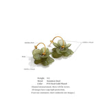 Resin Acrylic Flower Petal Drop Earrings – Waterproof 18K Gold Plated Earrings | Ezra Gems