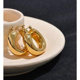 Round Chunky Hoop Earrings