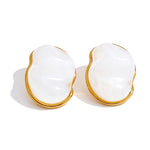 Pastel Candy Resin Stud Earrings – Waterproof 18K Gold Plated Earrings | Ezra Gems