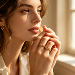 Wave Pattern Plain Band Ring – Waterproof 18K Gold Plated Ring | Ezra Gems
