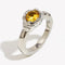 Champagne Zircon Thin Band Ring – Waterproof 18K Gold Plated Ring | Ezra Gems