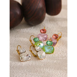 Crystal Candy Stud Earrings – Waterproof 18K Gold Plated Earrings | Ezra Gems