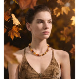 Colorful Resin Bead Chain Necklace – Waterproof 18K Gold Plated Necklace | Ezra Gems