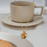 Heart Star Zircon Charm Necklace – Waterproof 18K Gold Plated Necklace | Ezra Gems