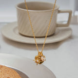 Heart Star Zircon Charm Necklace – Waterproof 18K Gold Plated Necklace | Ezra Gems