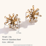 Hiphop Pearl Zircon Earrings – Waterproof 18K Gold Plated Earrings | Ezra Gems