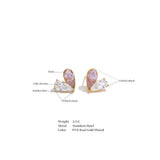Heart Resin Stud Earrings