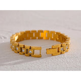 Pearl Cuban Chain Bracelet