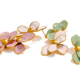 Flower Enamel Stud Earrings