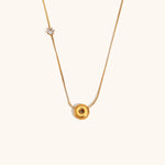 Sparkling Zircon Initial Necklace – Waterproof 18K Gold Plated Necklace | Ezra Gems