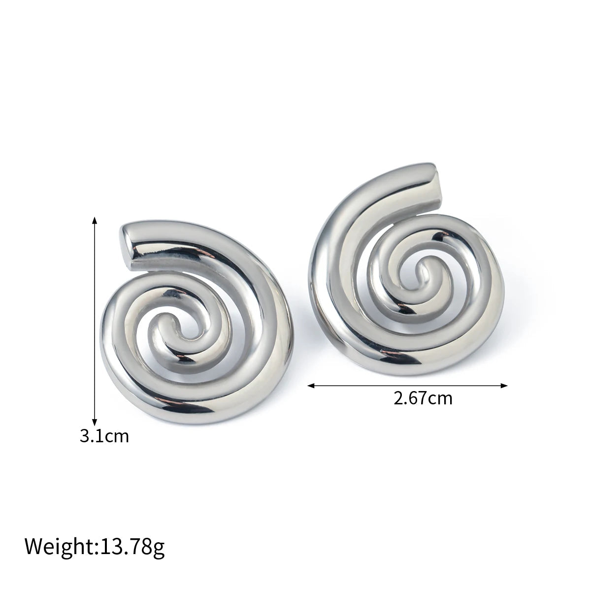 Twisted Spiral Chunky Hoop Earrings – Waterproof 18K Gold Plated Earrings | Ezra Gems