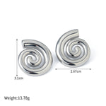 Twisted Spiral Chunky Hoop Earrings – Waterproof 18K Gold Plated Earrings | Ezra Gems