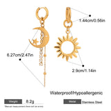 Pearl Star & Moon Drop Earrings