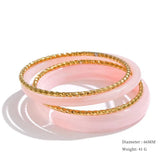 3-Circle Resin Bangle Set